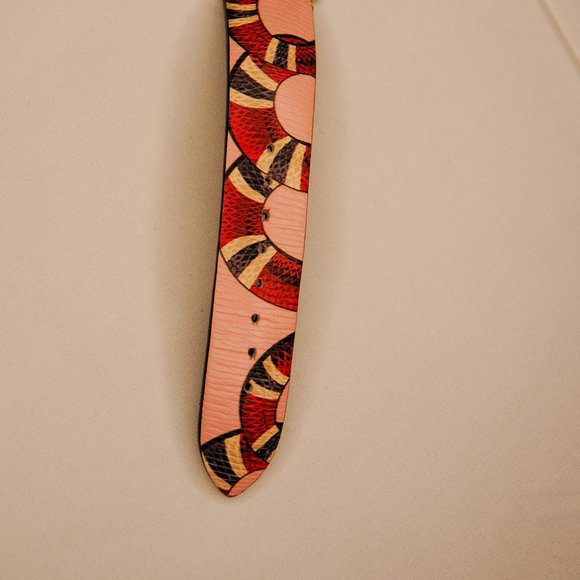 Gucci G-Timeless Snake Leather Strap Watch - Picture 6 of 8